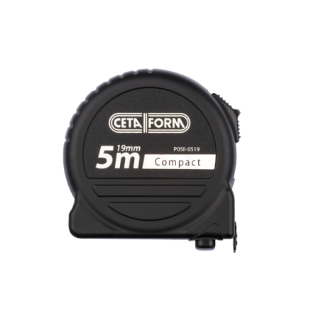 Ceta Form P05B-0519 Compact Şerit Metre (Siyah Kasa Mıknatıslı) 5 M X 19 Mm